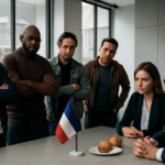 Négociations syndicales entre chauffeurs VTC et représentants de plateformes dans une ambiance tendue en France.