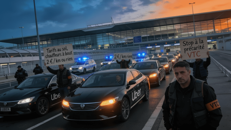 Manifestations VTC à Orly : tensions croissantes et violences en hausse